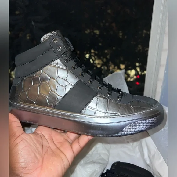 NWT Authentic Jimmy Choo Men’s Boot Reggie Chelsea Boot | Black Box Calf Leather Ankle Boots  main image 2